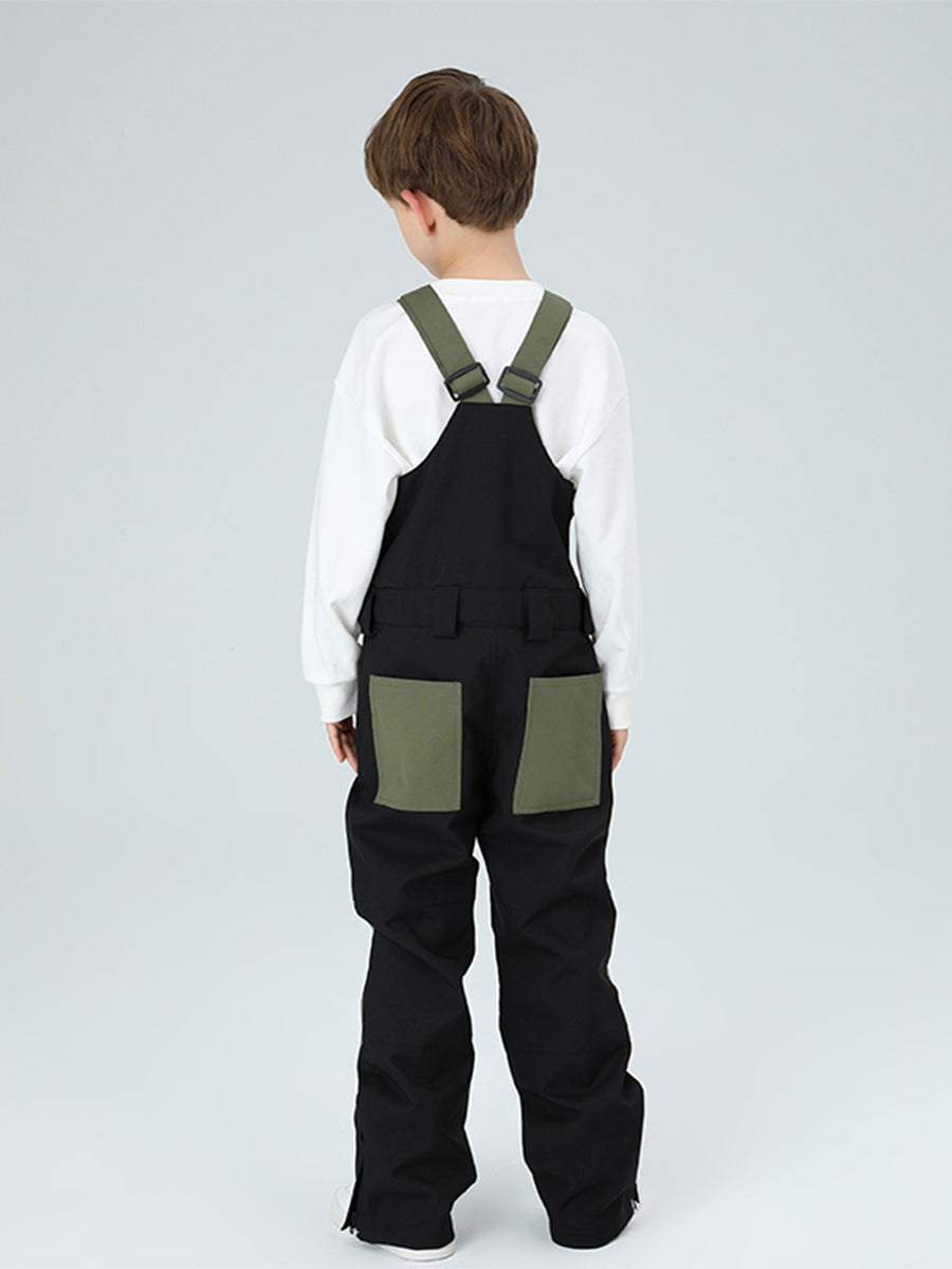 Yeefine Boys Colorblock Ski Overall Bib Pants