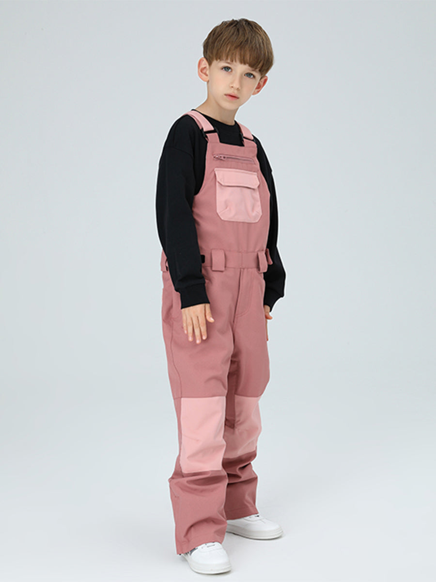 Yeefine Boys Colorblock Ski Overall Bib Pants