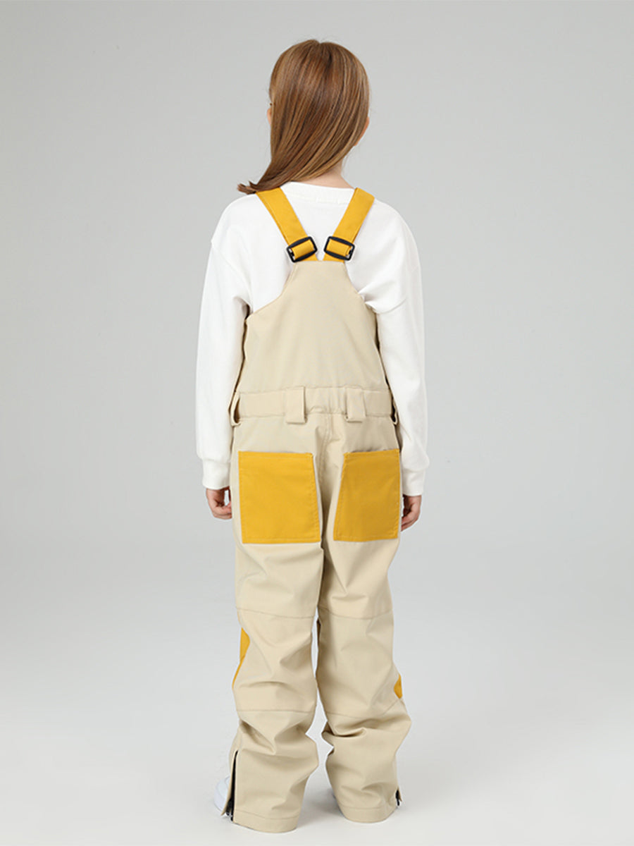 Yeefine Girls Colorblock Ski Overall Bib Pants