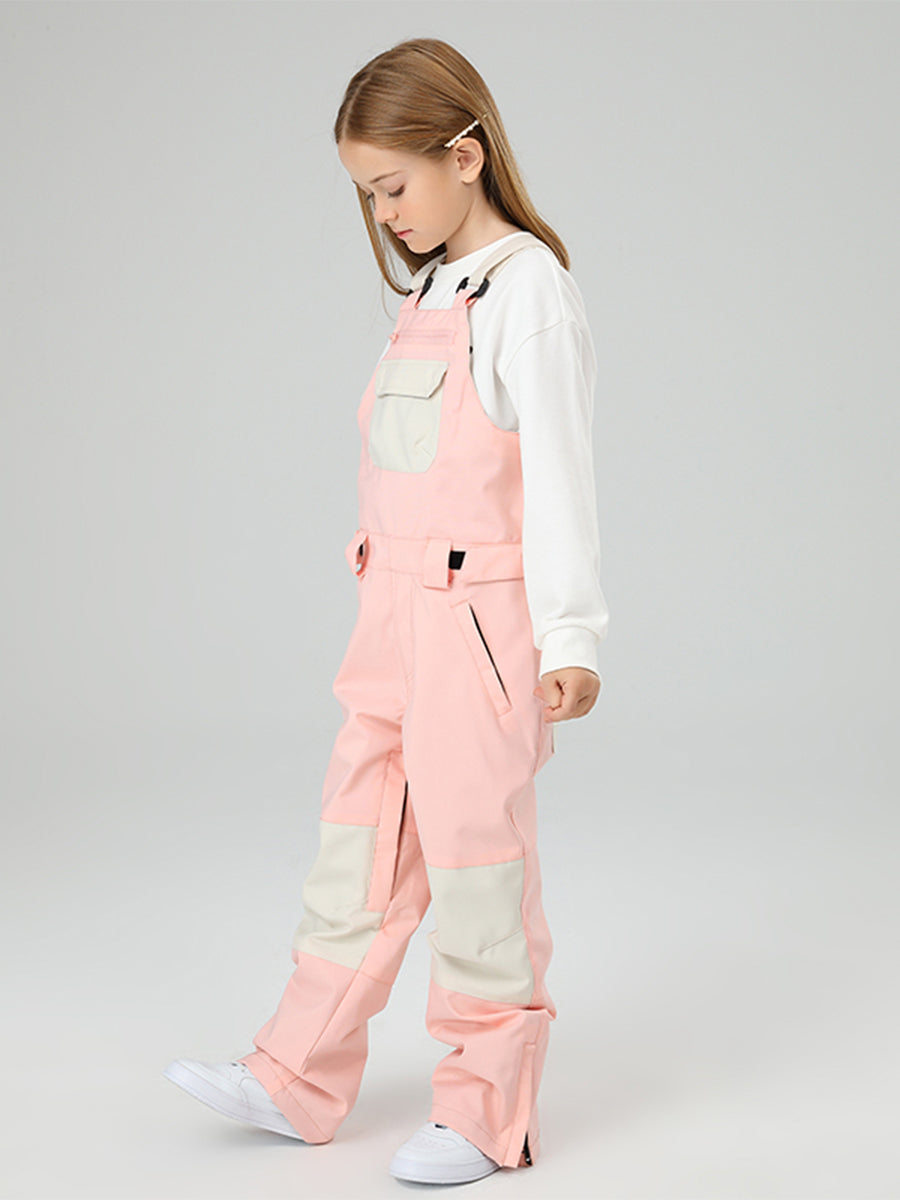 Yeefine Girls Colorblock Ski Overall Bib Pants