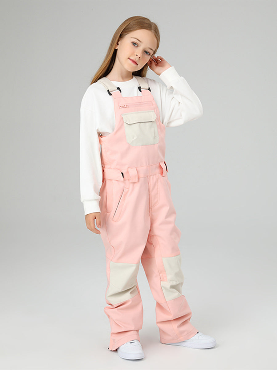 Yeefine Girls Colorblock Ski Overall Bib Pants