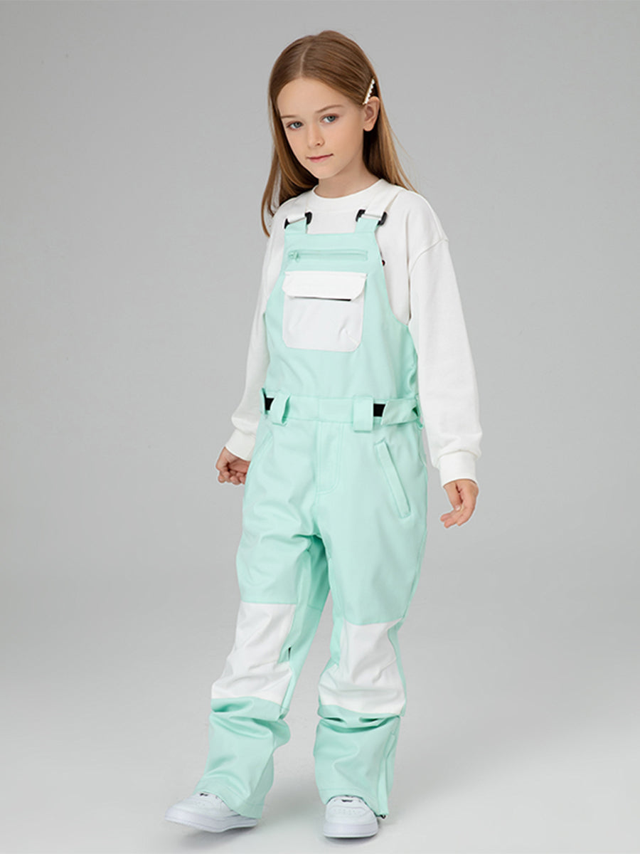 Yeefine Girls Colorblock Ski Overall Bib Pants