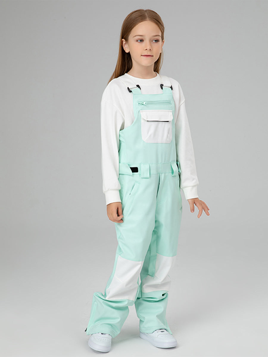 Yeefine Girls Colorblock Ski Overall Bib Pants