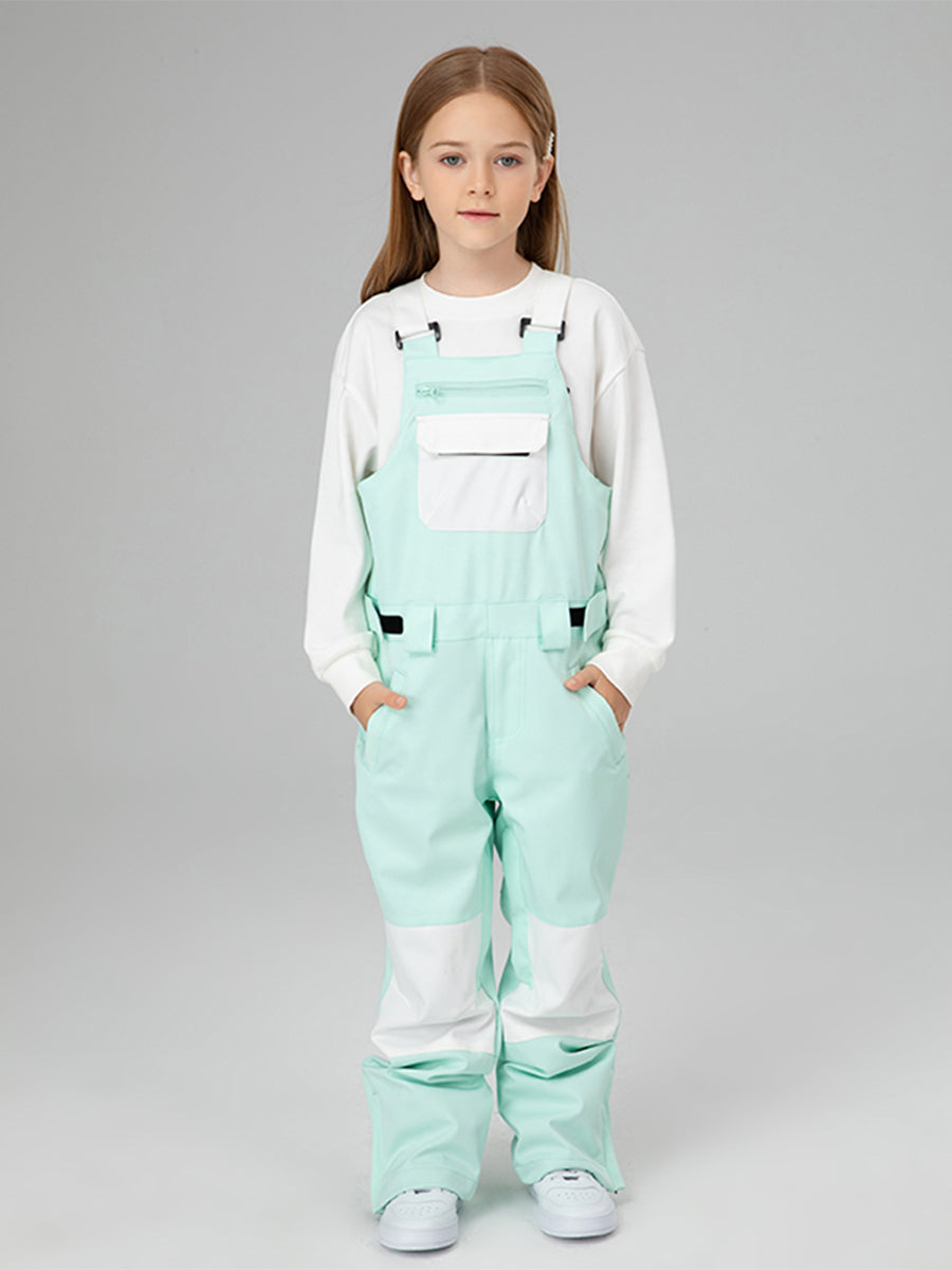 Yeefine Girls Colorblock Ski Overall Bib Pants