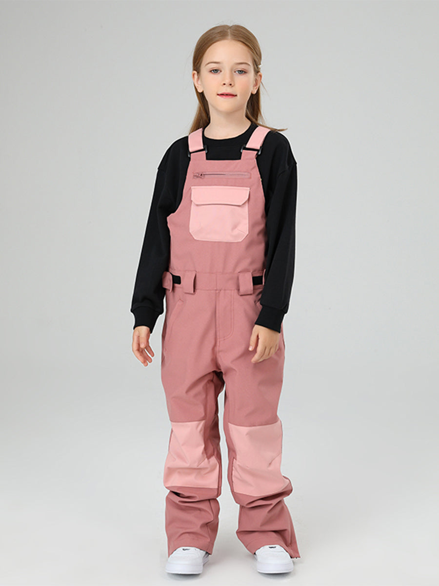 Yeefine Girls Colorblock Ski Overall Bib Pants