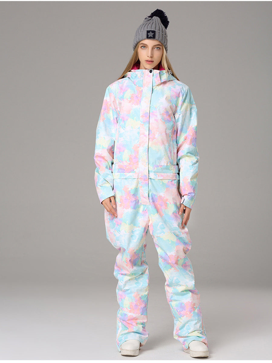 Women Colorful One Piece Snowsuits Jumpsuit