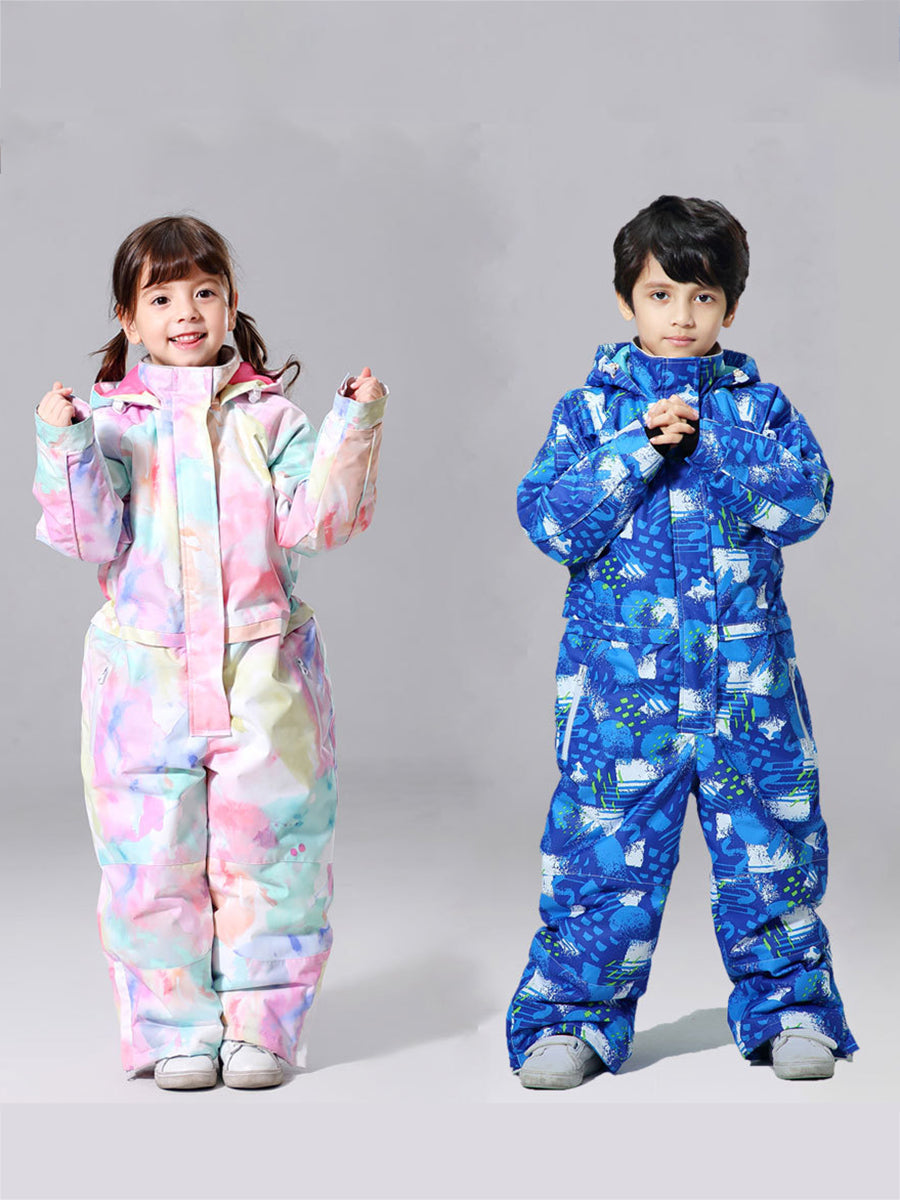 Yeefine Windproof Toddler One Piece Snowsuits