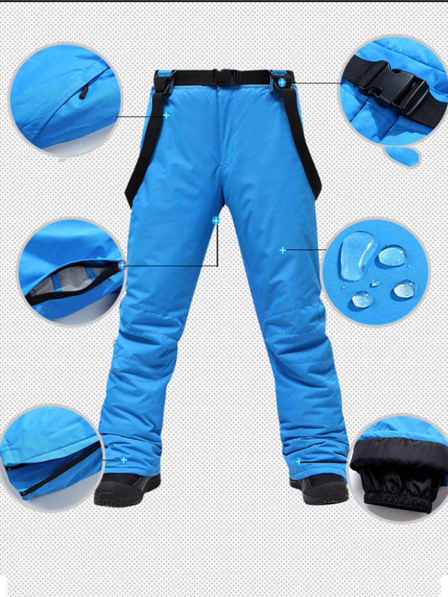 Yeefine Breathable Men Snowboard Ski Insulated Jacket & Bib Pants