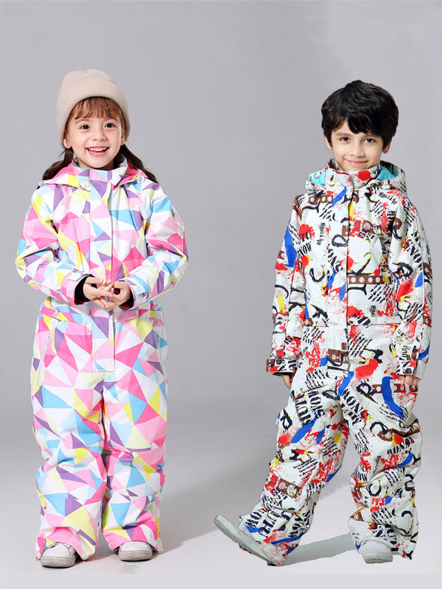 Yeefine Windproof Toddler One Piece Snowsuits