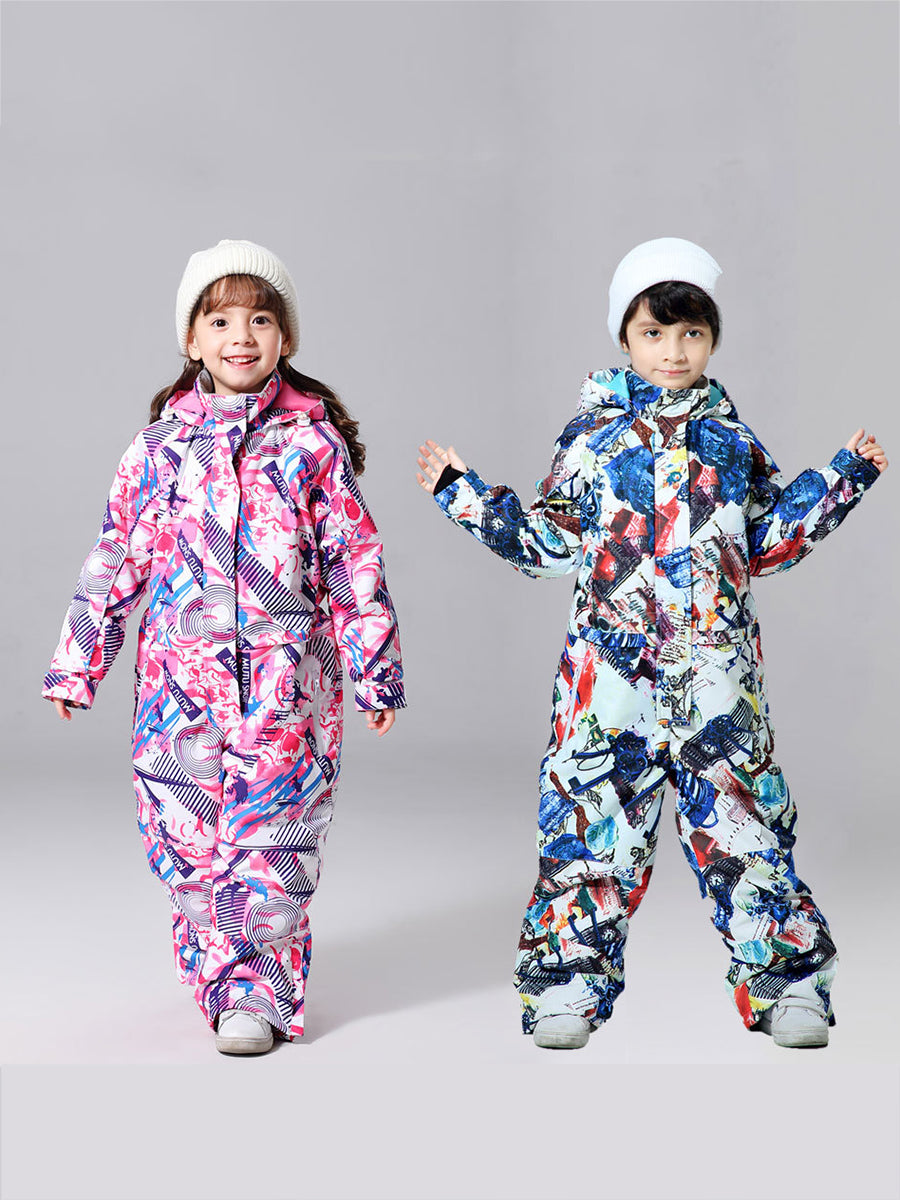 Yeefine Windproof Toddler One Piece Snowsuits