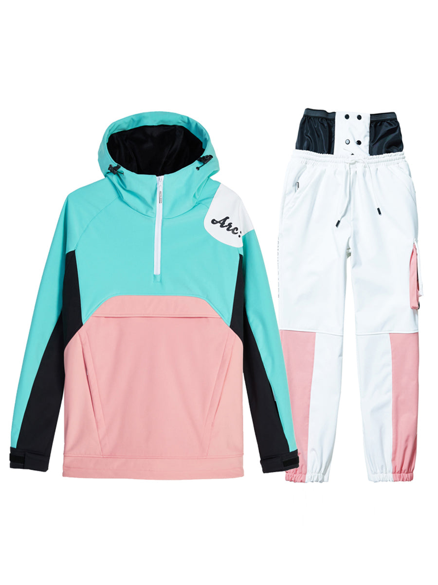 Women Insulated Anorak Jacket & Cargo Joggers Ski Suit