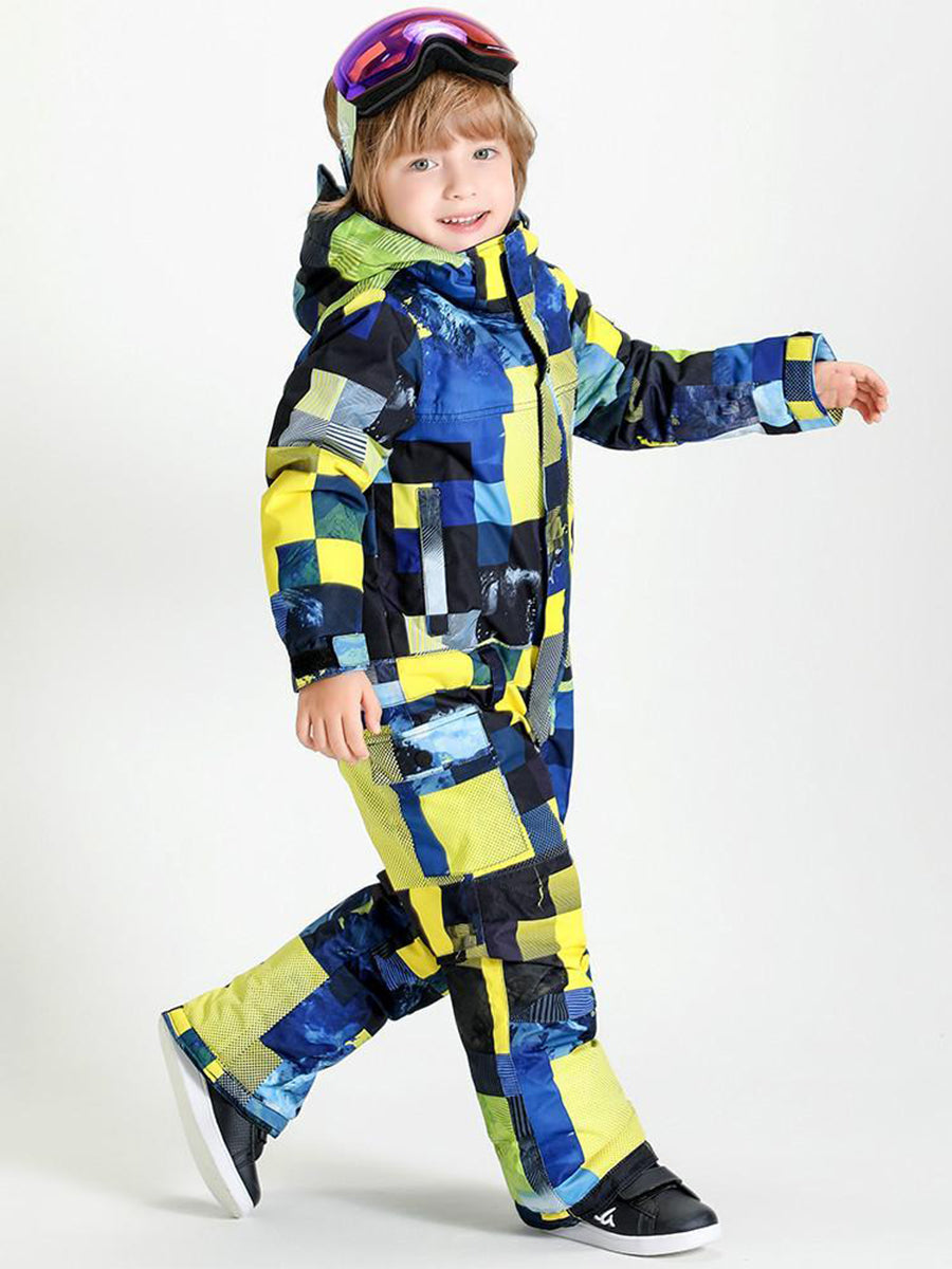 Yeefine Boys One Piece Snowboard Ski Suit Waterproof Windproof