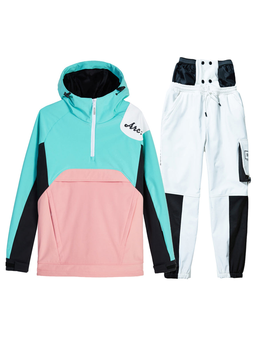 Women Insulated Anorak Jacket & Cargo Joggers Ski Suit