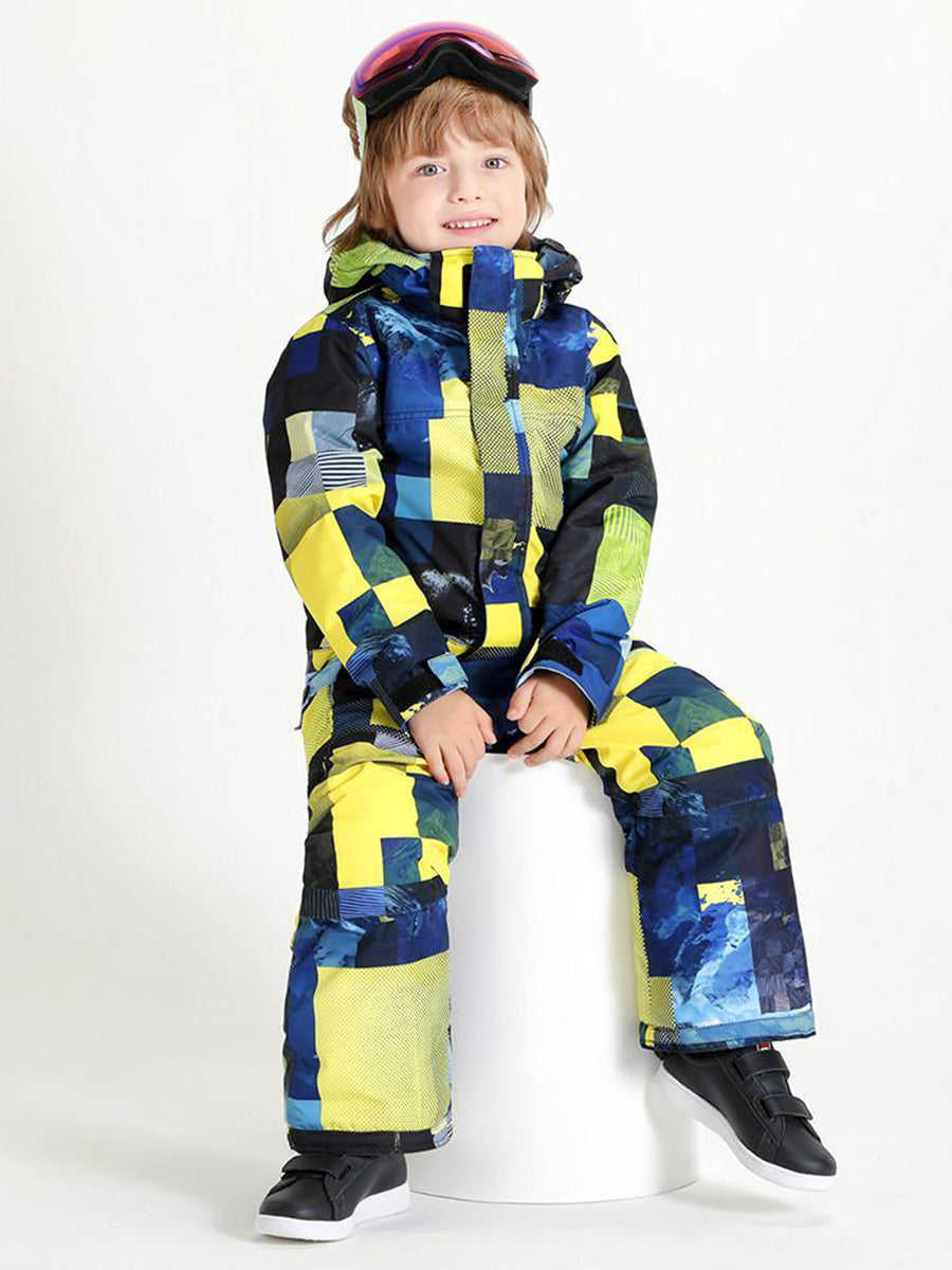 Yeefine Boys One Piece Snowboard Ski Suit Waterproof Windproof