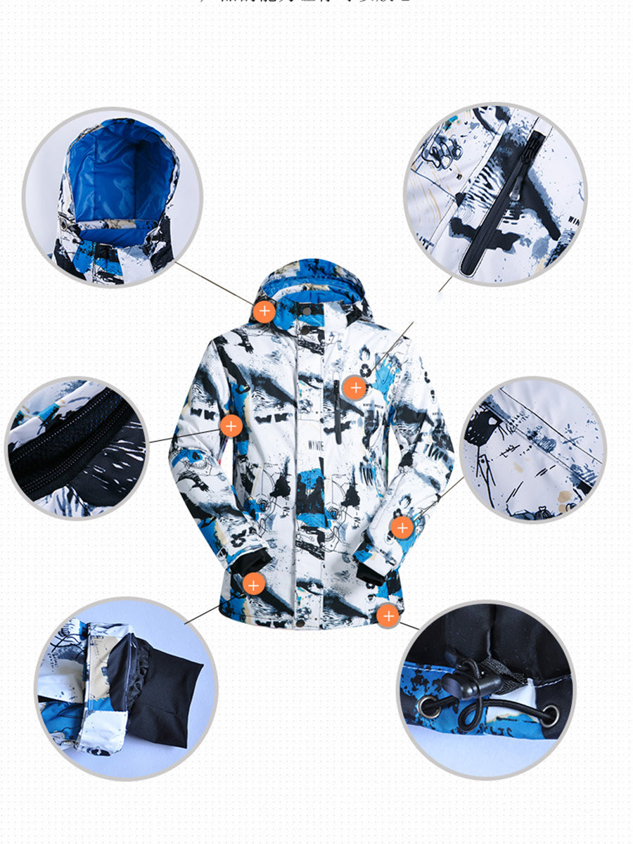 Yeefine Waterproof Men Snowboard Ski Insulated Jacket