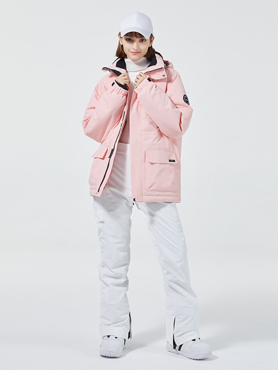 Women Insulated Jacket & Bib Pants Ski Suit