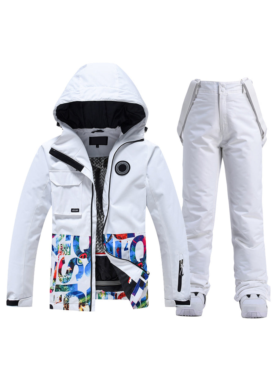 Colorblock Women Ski Jacket & Bib Pants