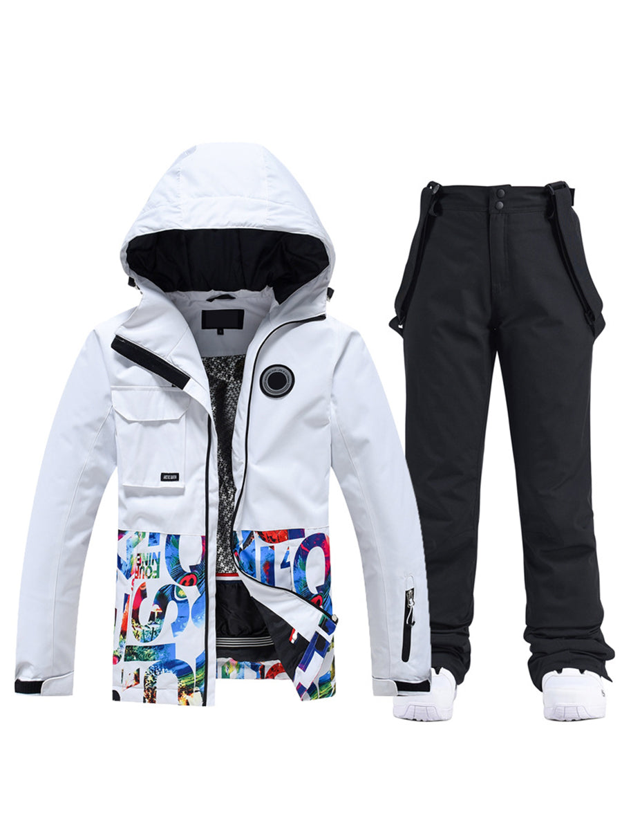 Colorblock Women Ski Jacket & Bib Pants