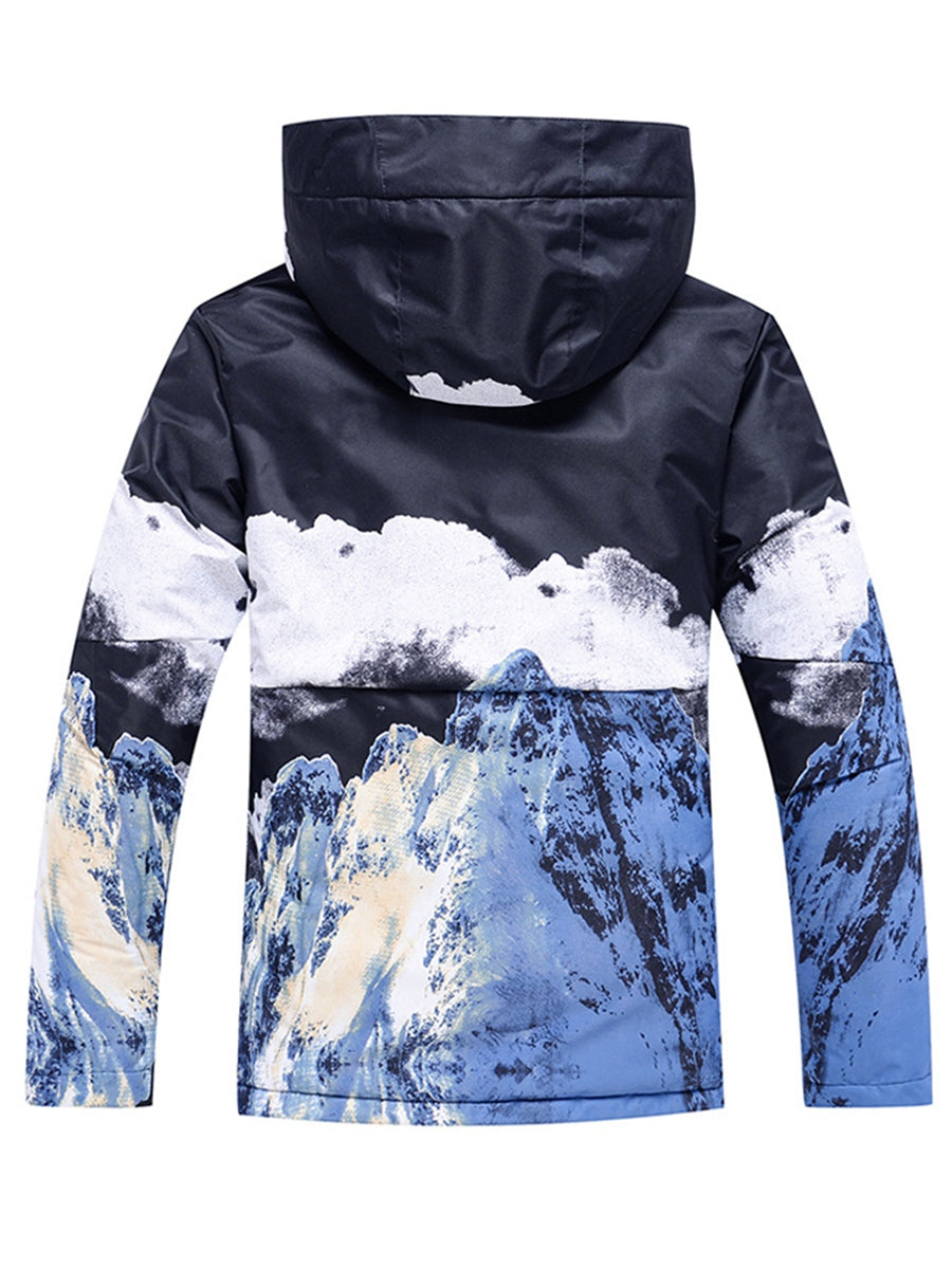 Waterproof Women Mountain Graphic Ski Jacket