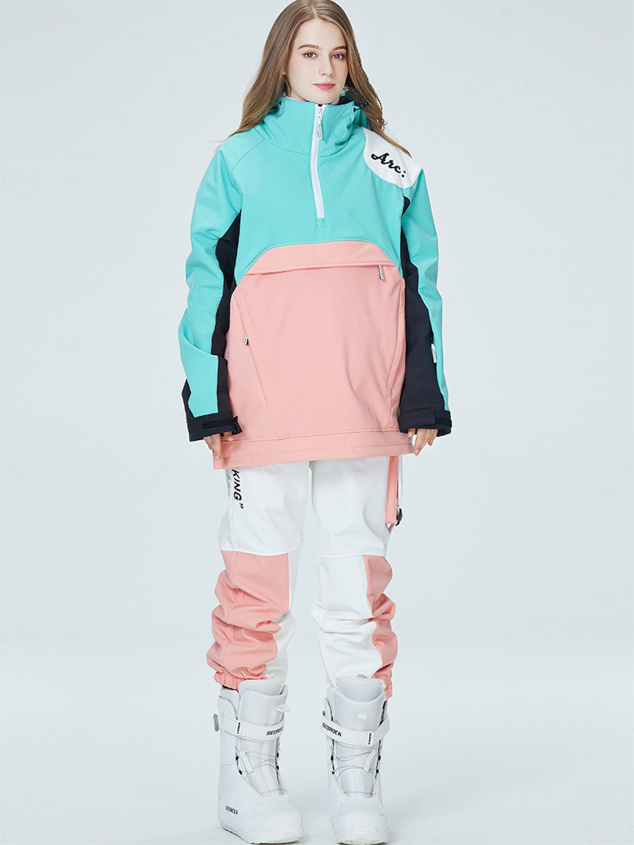 Women Insulated Anorak Jacket & Cargo Joggers Ski Suit