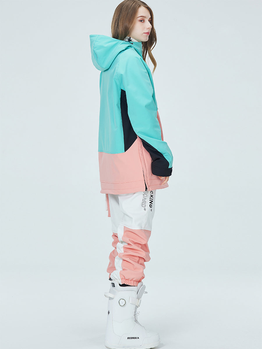 Women Insulated Anorak Jacket & Cargo Joggers Ski Suit